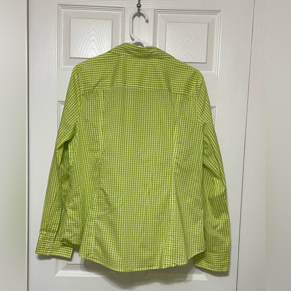 Michael Kors Lime Checkered Button Down Shirt - Picture 2 of 11